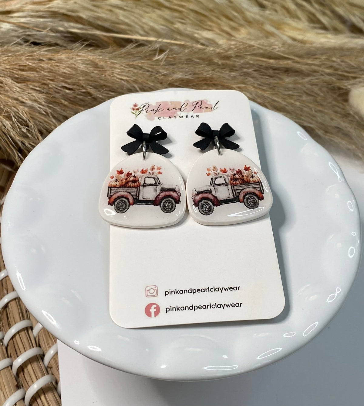Fall Floral Truck with Bow Topper