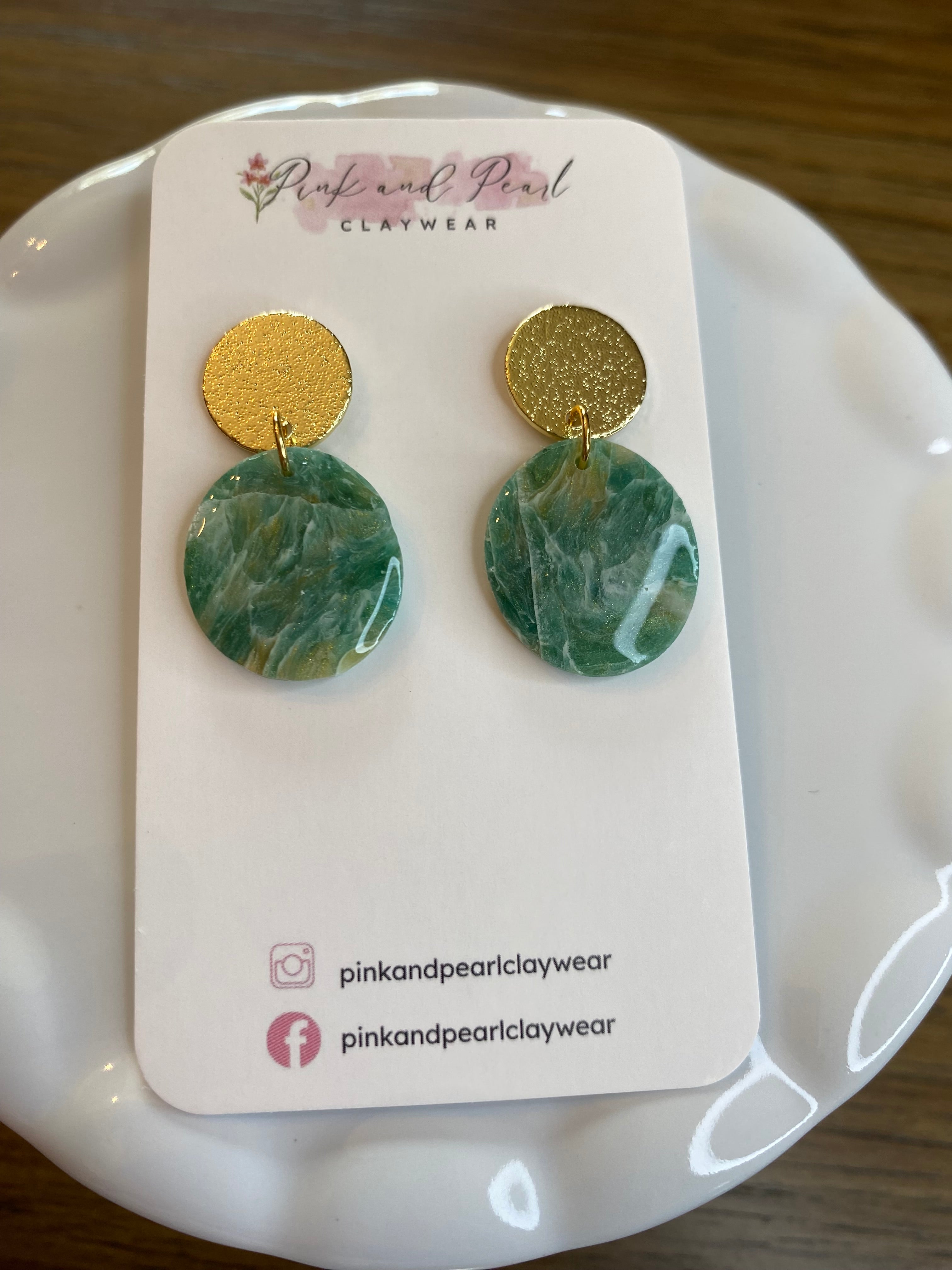 Green marble dangles